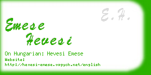 emese hevesi business card